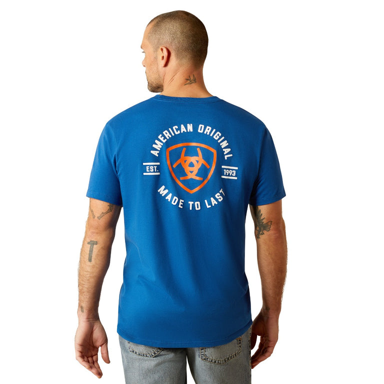 Ariat Royal Blue MTL Circle Men's Short Sleeve T-Shirt 10052566