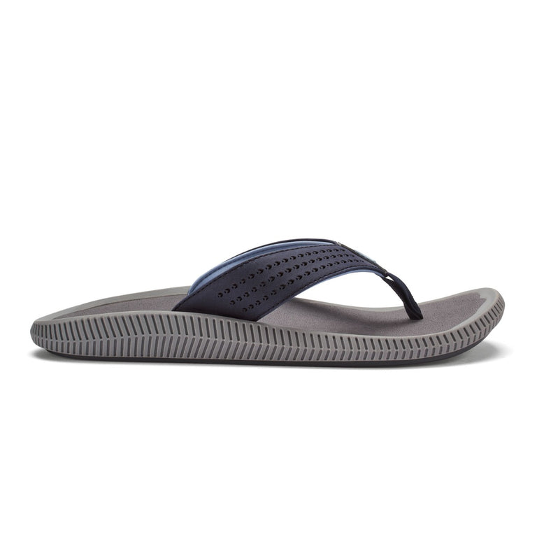 Olukai Blue Depth/Charcoal Ulele Men's Water-Ready Beach Sandals 10435-TF26