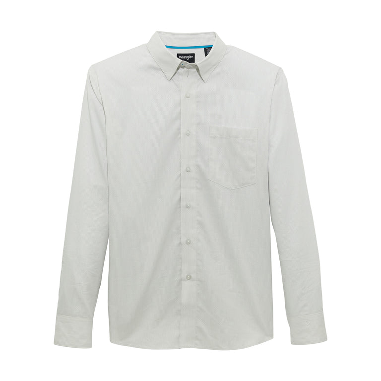 Wrangler Ceramic Print Cody Johnson Men's Collared One Pocket Button Down Long Sleeve Shirt 112365616