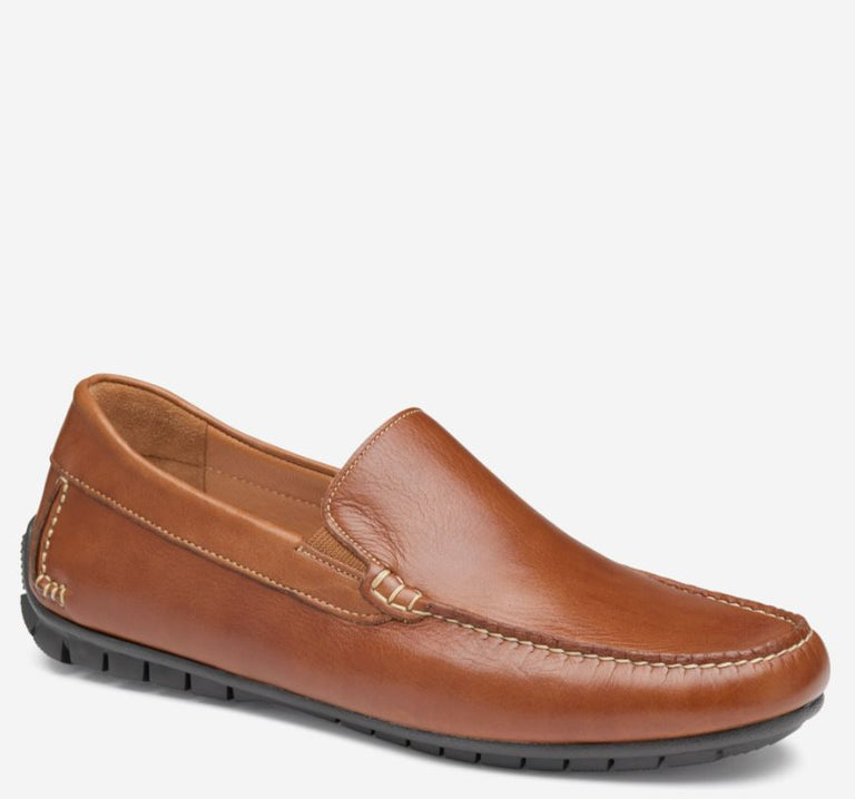 Johnston & Murphy Tan Full Grain Cort Moc Venetian Men's Moccasin Shoes 20-6406