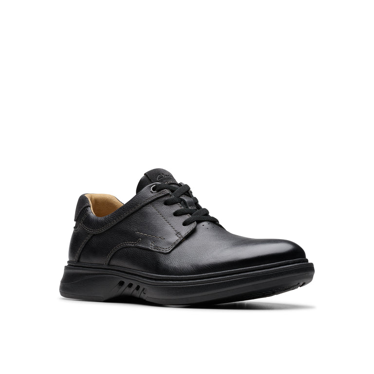 Clarks Black Un Briley Pace Leather Men's Shoes 26179981