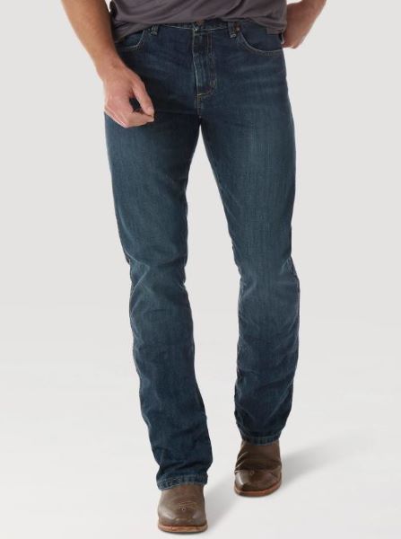 Wrangler River Wash Vintage Premium Patch Boot Cut Mens Jeans 77MWZRW