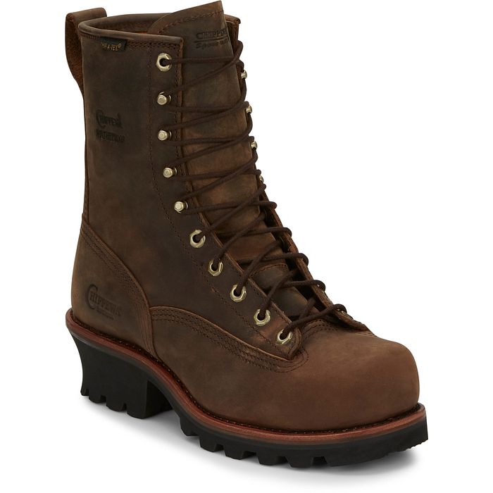 Chippewa Brown Paladin 8 inch Waterproof Steel Toe Men's Workboots 73101