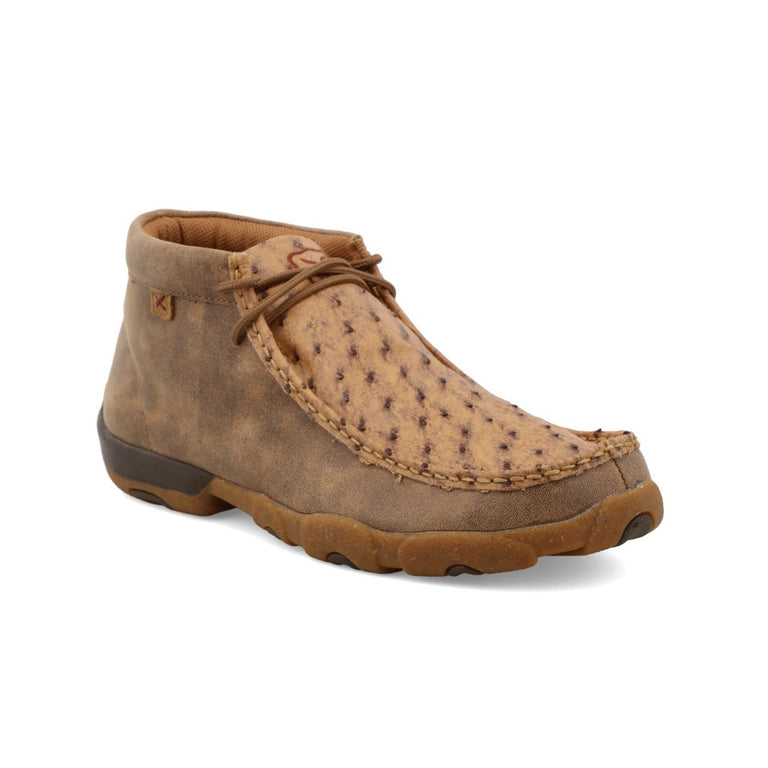 Twisted X Full Quill Ostrich Men's Chukka Driving Moc Shoes MDM0088