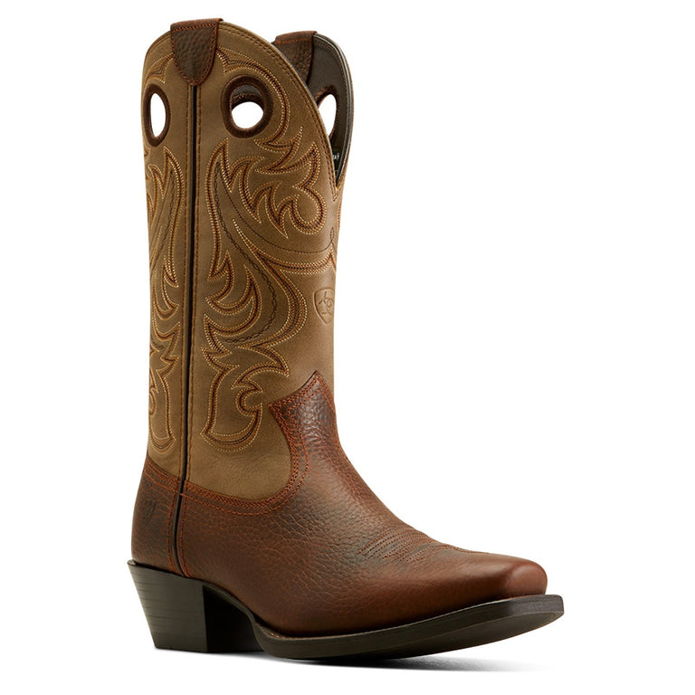 Ariat Brown Oiled Rowdy/Brown Bomber Sport Square Toe Men's Cowboy Boots 10050992